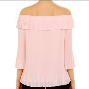 Ted Baker London Barbiecore Pink Pleated Feminine Top